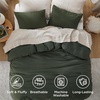 image:imageBedsure King Comforter Set Dark Green Soft Prewashed Bedding for All Seasons 3 Pieces GentleSoft Bed Set 1 Lightweight Comforter 104x90 and 2 Pillowcases 20x3603  Dark Green