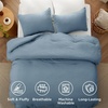 image:imageBedsure King Comforter Set Dark Green Soft Prewashed Bedding for All Seasons 3 Pieces GentleSoft Bed Set 1 Lightweight Comforter 104x90 and 2 Pillowcases 20x3607  Dusty Blue