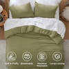 image:imageBedsure King Comforter Set Dark Green Soft Prewashed Bedding for All Seasons 3 Pieces GentleSoft Bed Set 1 Lightweight Comforter 104x90 and 2 Pillowcases 20x3625  Olive Green
