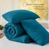 image:imageBedsure King Comforter Set Dark Green Soft Prewashed Bedding for All Seasons 3 Pieces GentleSoft Bed Set 1 Lightweight Comforter 104x90 and 2 Pillowcases 20x3626  Teal