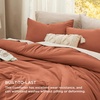 image:imageBedsure King Comforter Set Dark Green Soft Prewashed Bedding for All Seasons 3 Pieces GentleSoft Bed Set 1 Lightweight Comforter 104x90 and 2 Pillowcases 20x3628  Orange