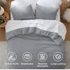 image:imageBedsure King Comforter Set Dark Green Soft Prewashed Bedding for All Seasons 3 Pieces GentleSoft Bed Set 1 Lightweight Comforter 104x90 and 2 Pillowcases 20x3605  Grey