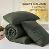 image:imageBedsure King Comforter Set Dark Green Soft Prewashed Bedding for All Seasons 3 Pieces GentleSoft Bed Set 1 Lightweight Comforter 104x90 and 2 Pillowcases 20x3603  Dark Green