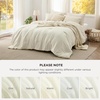 image:imageBedsure King Comforter Set Dark Green Soft Prewashed Bedding for All Seasons 3 Pieces GentleSoft Bed Set 1 Lightweight Comforter 104x90 and 2 Pillowcases 20x3618  Ivory