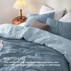 image:imageBedsure King Comforter Set Dark Green Soft Prewashed Bedding for All Seasons 3 Pieces GentleSoft Bed Set 1 Lightweight Comforter 104x90 and 2 Pillowcases 20x3633  Mineral BlueSky