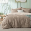 image:imageBedsure King Comforter Set Dark Green Soft Prewashed Bedding for All Seasons 3 Pieces GentleSoft Bed Set 1 Lightweight Comforter 104x90 and 2 Pillowcases 20x3630  KhakiBeige