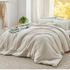 image:imageBedsure King Comforter Set Dark Green Soft Prewashed Bedding for All Seasons 3 Pieces GentleSoft Bed Set 1 Lightweight Comforter 104x90 and 2 Pillowcases 20x3601  Beige