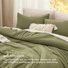 image:imageBedsure King Comforter Set Dark Green Soft Prewashed Bedding for All Seasons 3 Pieces GentleSoft Bed Set 1 Lightweight Comforter 104x90 and 2 Pillowcases 20x3625  Olive Green