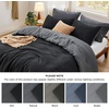 image:imageBedsure King Comforter Set Dark Green Soft Prewashed Bedding for All Seasons 3 Pieces GentleSoft Bed Set 1 Lightweight Comforter 104x90 and 2 Pillowcases 20x3637  BlackGrey