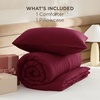 image:imageBedsure King Comforter Set Dark Green Soft Prewashed Bedding for All Seasons 3 Pieces GentleSoft Bed Set 1 Lightweight Comforter 104x90 and 2 Pillowcases 20x3616  Dark Red