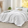 image:imageBedsure King Comforter Set Dark Green Soft Prewashed Bedding for All Seasons 3 Pieces GentleSoft Bed Set 1 Lightweight Comforter 104x90 and 2 Pillowcases 20x3602  White