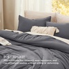 image:imageBedsure King Comforter Set Dark Green Soft Prewashed Bedding for All Seasons 3 Pieces GentleSoft Bed Set 1 Lightweight Comforter 104x90 and 2 Pillowcases 20x3604  Dark Grey