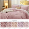 image:imageBedsure King Comforter Set Dark Green Soft Prewashed Bedding for All Seasons 3 Pieces GentleSoft Bed Set 1 Lightweight Comforter 104x90 and 2 Pillowcases 20x3614  Pink