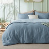 image:imageBedsure King Comforter Set Dark Green Soft Prewashed Bedding for All Seasons 3 Pieces GentleSoft Bed Set 1 Lightweight Comforter 104x90 and 2 Pillowcases 20x3633  Mineral BlueSky