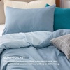 image:imageBedsure King Comforter Set Dark Green Soft Prewashed Bedding for All Seasons 3 Pieces GentleSoft Bed Set 1 Lightweight Comforter 104x90 and 2 Pillowcases 20x3633  Mineral BlueSky