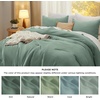 image:imageBedsure King Comforter Set Dark Green Soft Prewashed Bedding for All Seasons 3 Pieces GentleSoft Bed Set 1 Lightweight Comforter 104x90 and 2 Pillowcases 20x3619  Sage Green