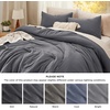 image:imageBedsure King Comforter Set Dark Green Soft Prewashed Bedding for All Seasons 3 Pieces GentleSoft Bed Set 1 Lightweight Comforter 104x90 and 2 Pillowcases 20x3604  Dark Grey
