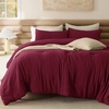 image:imageBedsure King Comforter Set Dark Green Soft Prewashed Bedding for All Seasons 3 Pieces GentleSoft Bed Set 1 Lightweight Comforter 104x90 and 2 Pillowcases 20x3616  Dark Red