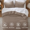 image:imageBedsure King Comforter Set Dark Green Soft Prewashed Bedding for All Seasons 3 Pieces GentleSoft Bed Set 1 Lightweight Comforter 104x90 and 2 Pillowcases 20x3621  Brown