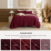 image:imageBedsure King Comforter Set Dark Green Soft Prewashed Bedding for All Seasons 3 Pieces GentleSoft Bed Set 1 Lightweight Comforter 104x90 and 2 Pillowcases 20x3616  Dark Red