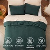image:imageBedsure King Comforter Set Dark Green Soft Prewashed Bedding for All Seasons 3 Pieces GentleSoft Bed Set 1 Lightweight Comforter 104x90 and 2 Pillowcases 20x3611  Forest Green