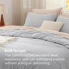 image:imageBedsure King Comforter Set Dark Green Soft Prewashed Bedding for All Seasons 3 Pieces GentleSoft Bed Set 1 Lightweight Comforter 104x90 and 2 Pillowcases 20x3612  Light Grey