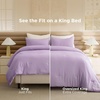 image:imageBedsure King Comforter Set Dark Green Soft Prewashed Bedding for All Seasons 3 Pieces GentleSoft Bed Set 1 Lightweight Comforter 104x90 and 2 Pillowcases 20x3617  Lavendar