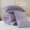image:imageBedsure King Comforter Set Dark Green Soft Prewashed Bedding for All Seasons 3 Pieces GentleSoft Bed Set 1 Lightweight Comforter 104x90 and 2 Pillowcases 20x3632  Grayish PurpleLavender
