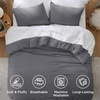 image:imageBedsure King Comforter Set Dark Green Soft Prewashed Bedding for All Seasons 3 Pieces GentleSoft Bed Set 1 Lightweight Comforter 104x90 and 2 Pillowcases 20x3604  Dark Grey