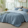 image:imageBedsure King Comforter Set Dark Green Soft Prewashed Bedding for All Seasons 3 Pieces GentleSoft Bed Set 1 Lightweight Comforter 104x90 and 2 Pillowcases 20x3633  Mineral BlueSky