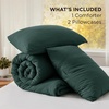 image:imageBedsure King Comforter Set Dark Green Soft Prewashed Bedding for All Seasons 3 Pieces GentleSoft Bed Set 1 Lightweight Comforter 104x90 and 2 Pillowcases 20x3611  Forest Green