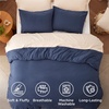 image:imageBedsure King Comforter Set Dark Green Soft Prewashed Bedding for All Seasons 3 Pieces GentleSoft Bed Set 1 Lightweight Comforter 104x90 and 2 Pillowcases 20x3609  Navy