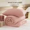 image:imageBedsure King Comforter Set Dark Green Soft Prewashed Bedding for All Seasons 3 Pieces GentleSoft Bed Set 1 Lightweight Comforter 104x90 and 2 Pillowcases 20x3615  Blush Pink