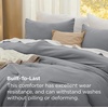 image:imageBedsure King Comforter Set Dark Green Soft Prewashed Bedding for All Seasons 3 Pieces GentleSoft Bed Set 1 Lightweight Comforter 104x90 and 2 Pillowcases 20x3605  Grey