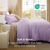 image:imageBedsure King Comforter Set Dark Green Soft Prewashed Bedding for All Seasons 3 Pieces GentleSoft Bed Set 1 Lightweight Comforter 104x90 and 2 Pillowcases 20x3617  Lavendar
