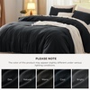 image:imageBedsure King Comforter Set Dark Green Soft Prewashed Bedding for All Seasons 3 Pieces GentleSoft Bed Set 1 Lightweight Comforter 104x90 and 2 Pillowcases 20x3606  Black