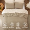 image:imageBedsure King Comforter Set Dark Green Soft Prewashed Bedding for All Seasons 3 Pieces GentleSoft Bed Set 1 Lightweight Comforter 104x90 and 2 Pillowcases 20x3620  Khaki