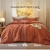 image:imageBedsure King Comforter Set Dark Green Soft Prewashed Bedding for All Seasons 3 Pieces GentleSoft Bed Set 1 Lightweight Comforter 104x90 and 2 Pillowcases 20x3628  Orange