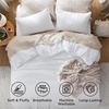 image:imageBedsure King Comforter Set Dark Green Soft Prewashed Bedding for All Seasons 3 Pieces GentleSoft Bed Set 1 Lightweight Comforter 104x90 and 2 Pillowcases 20x3602  White