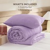image:imageBedsure King Comforter Set Dark Green Soft Prewashed Bedding for All Seasons 3 Pieces GentleSoft Bed Set 1 Lightweight Comforter 104x90 and 2 Pillowcases 20x3617  Lavendar