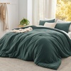 image:imageBedsure King Comforter Set Dark Green Soft Prewashed Bedding for All Seasons 3 Pieces GentleSoft Bed Set 1 Lightweight Comforter 104x90 and 2 Pillowcases 20x3611  Forest Green