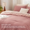 image:imageBedsure King Comforter Set Dark Green Soft Prewashed Bedding for All Seasons 3 Pieces GentleSoft Bed Set 1 Lightweight Comforter 104x90 and 2 Pillowcases 20x3635  Pink ClayPink