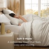 image:imageBedsure King Comforter Set Dark Green Soft Prewashed Bedding for All Seasons 3 Pieces GentleSoft Bed Set 1 Lightweight Comforter 104x90 and 2 Pillowcases 20x3601  Beige