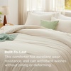 image:imageBedsure King Comforter Set Dark Green Soft Prewashed Bedding for All Seasons 3 Pieces GentleSoft Bed Set 1 Lightweight Comforter 104x90 and 2 Pillowcases 20x3608  Cream
