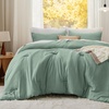image:imageBedsure King Comforter Set Dark Green Soft Prewashed Bedding for All Seasons 3 Pieces GentleSoft Bed Set 1 Lightweight Comforter 104x90 and 2 Pillowcases 20x3619  Sage Green