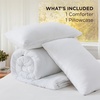 image:imageBedsure King Comforter Set Dark Green Soft Prewashed Bedding for All Seasons 3 Pieces GentleSoft Bed Set 1 Lightweight Comforter 104x90 and 2 Pillowcases 20x3602  White