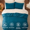 image:imageBedsure King Comforter Set Dark Green Soft Prewashed Bedding for All Seasons 3 Pieces GentleSoft Bed Set 1 Lightweight Comforter 104x90 and 2 Pillowcases 20x3626  Teal