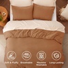 image:imageBedsure King Comforter Set Dark Green Soft Prewashed Bedding for All Seasons 3 Pieces GentleSoft Bed Set 1 Lightweight Comforter 104x90 and 2 Pillowcases 20x3627  Pumpkin