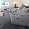 image:imageBedsure King Comforter Set Dark Green Soft Prewashed Bedding for All Seasons 3 Pieces GentleSoft Bed Set 1 Lightweight Comforter 104x90 and 2 Pillowcases 20x3636  Dark GrayGray