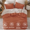 image:imageBedsure King Comforter Set Dark Green Soft Prewashed Bedding for All Seasons 3 Pieces GentleSoft Bed Set 1 Lightweight Comforter 104x90 and 2 Pillowcases 20x3628  Orange